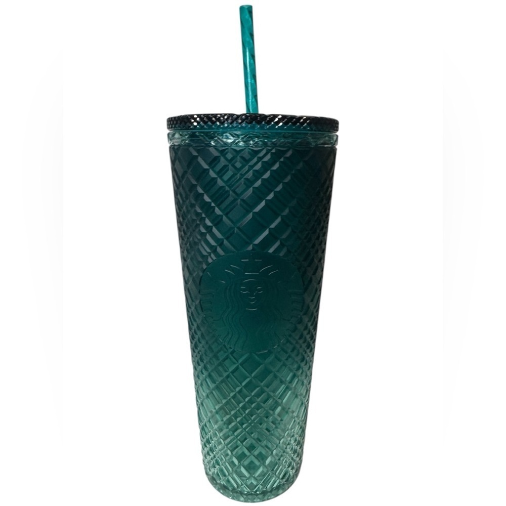 Starbucks 2023 Subzero Green Gradient Ombre Jeweled Venti Cup Tumbler 24 oz size